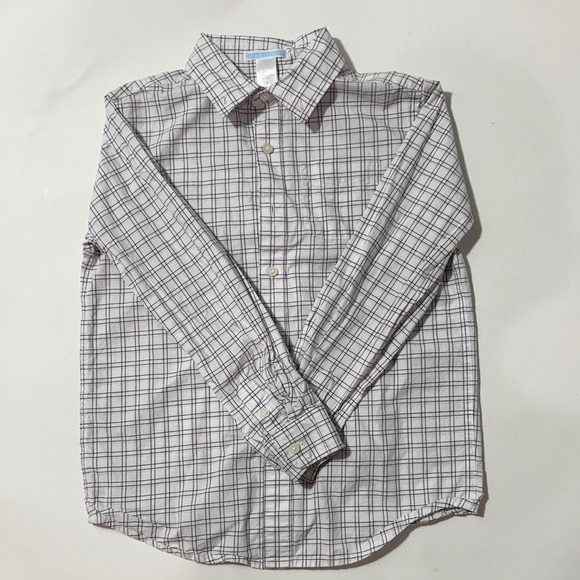 Janie And Jack Boys Black & White Dress Shirt Sz 8 - Picture 1 of 3